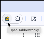 Tabberwocky icon highlighted in Chrome toolbar
