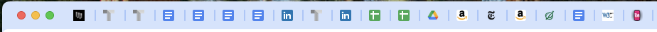Browser tab strip with many tabs showing truncated tab titles